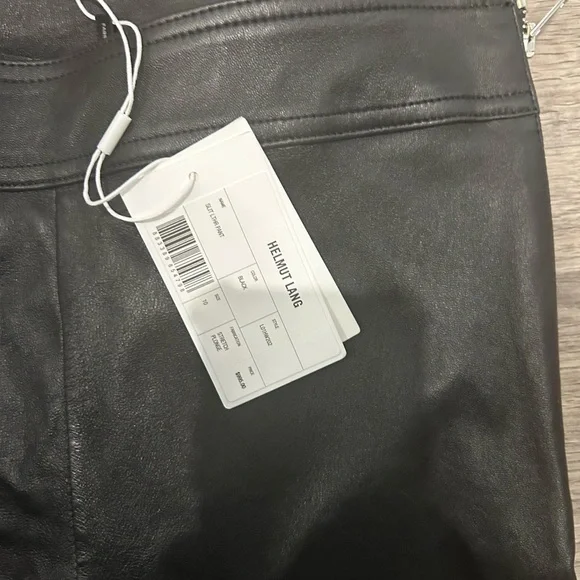 Helmut Lang Black Leather Pant